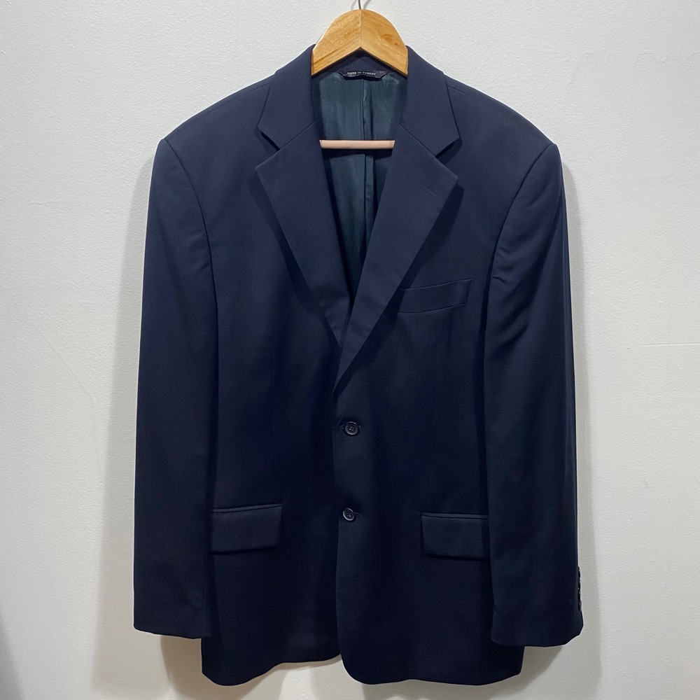 Zino Mens Navy Blue Wool Blazer Vitale Barberis Canonico Super 110s Size 40R‎